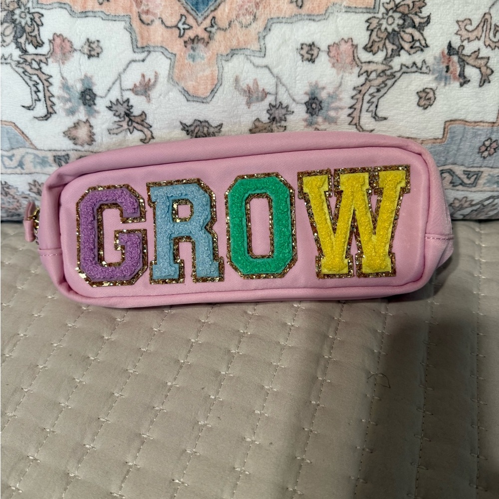 Stoney Clover Lane Pink 'GROW' Kids Pencil Case
